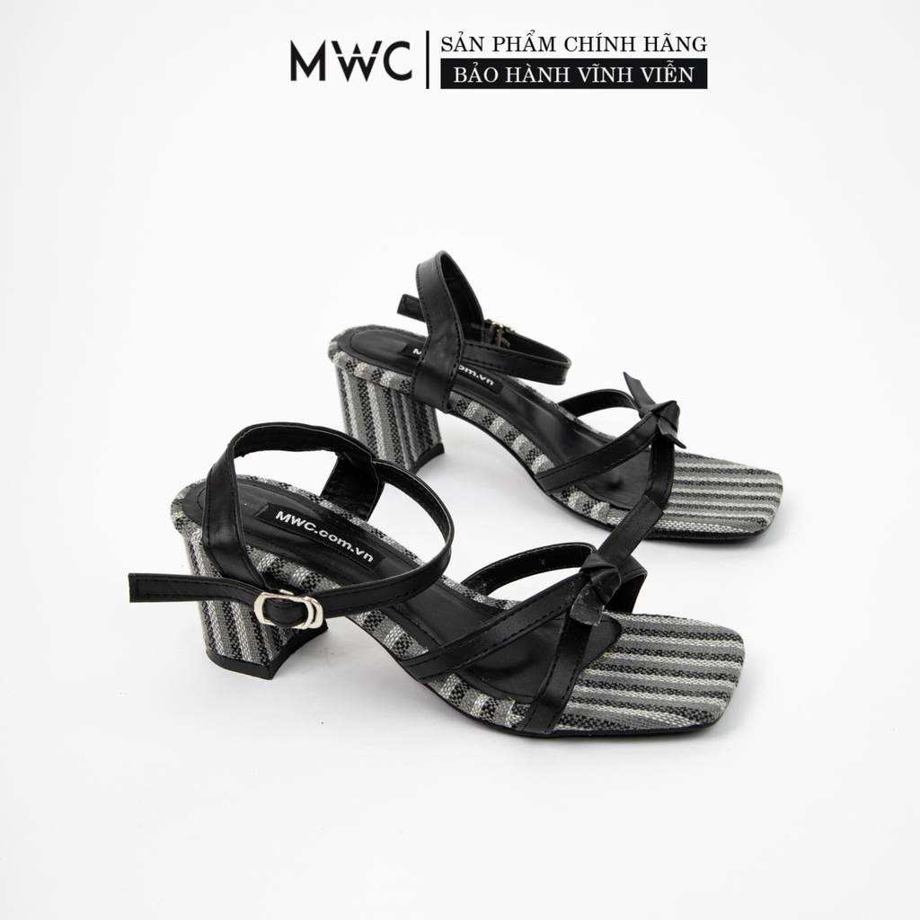 Giày Sandal Cao Gót MWC Đế Vuông 5 CM Quai Chéo NUCG-4168