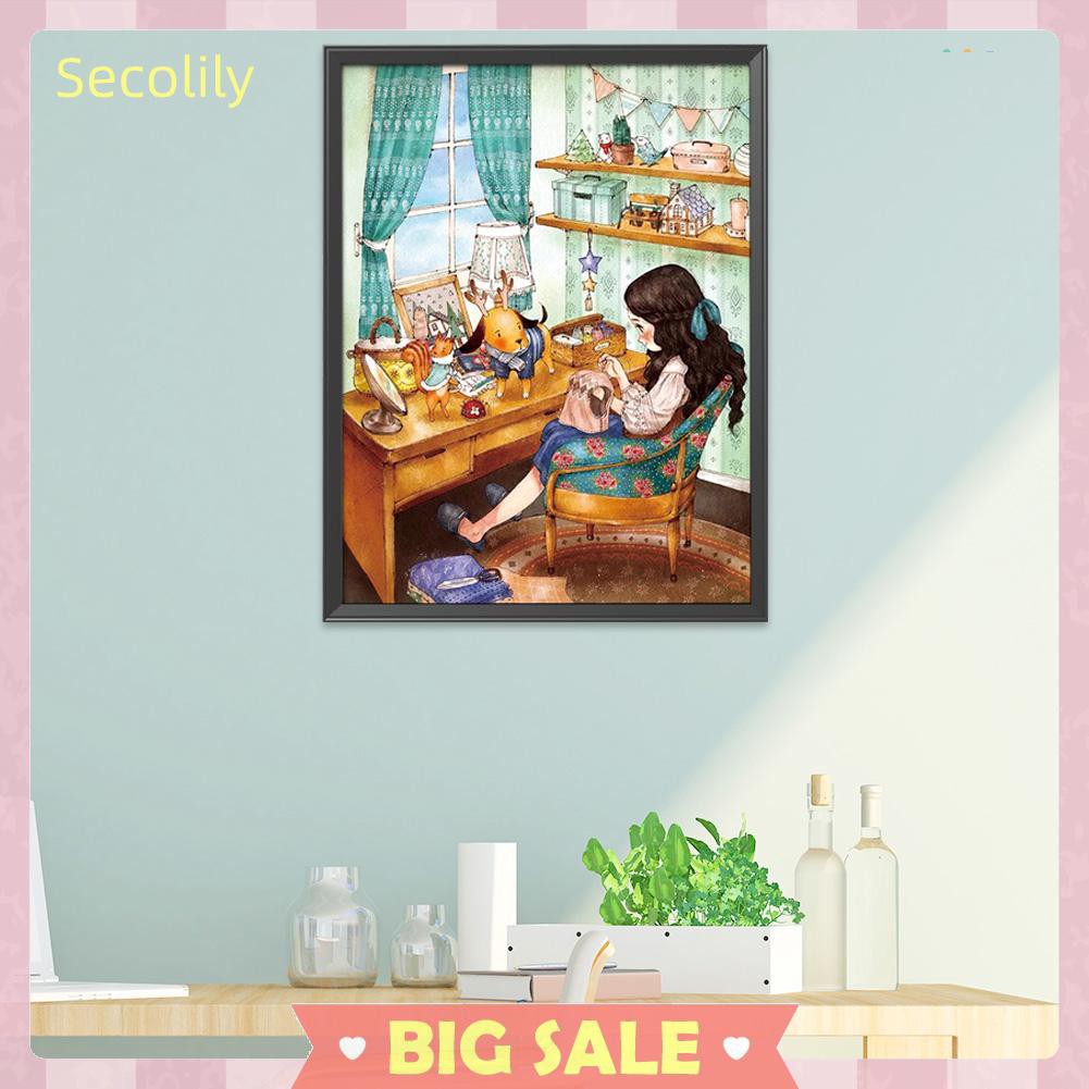 Bộ Tranh Thêu Chữ Thập 11ct Tự Làm Hình Cô Gái Dễ Thương Tiện Dụng | BigBuy360 - bigbuy360.vn