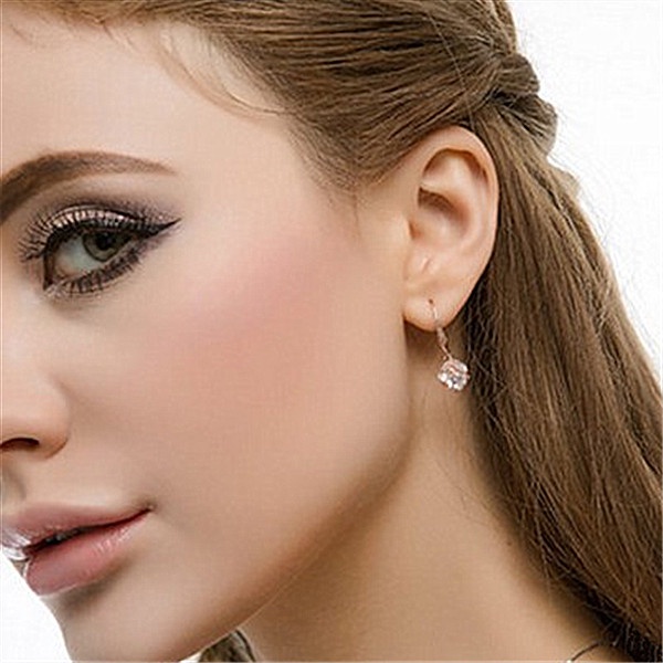 Khuyên Tai Bạc 925 Dáng Dài Đính Đá Zircon Phong Cách Hàn Quốc Cao Cấp Cho Nữ-S1