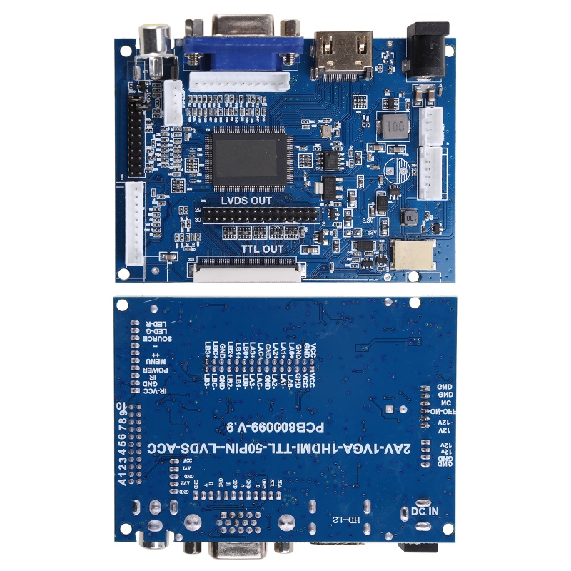 Bảng Mạch Điều Khiển TTL LVDS Hỗ Trợ AT070TN90 / 92 / 94 Driver HDMI1.2