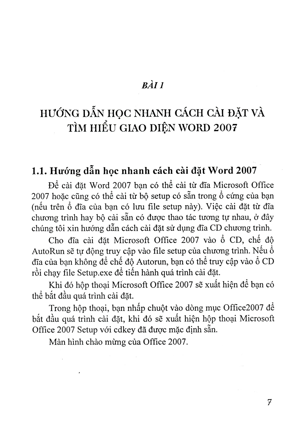 Sách Tự Học Nhanh Word 2007