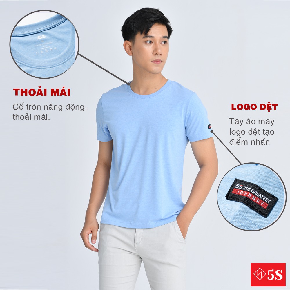 Áo Thun Nam Tay Ngắn 5S Premium (6 màu), Chất Liệu Thun Mềm, Mát, Bền Màu (TSO21004-01). | BigBuy360 - bigbuy360.vn