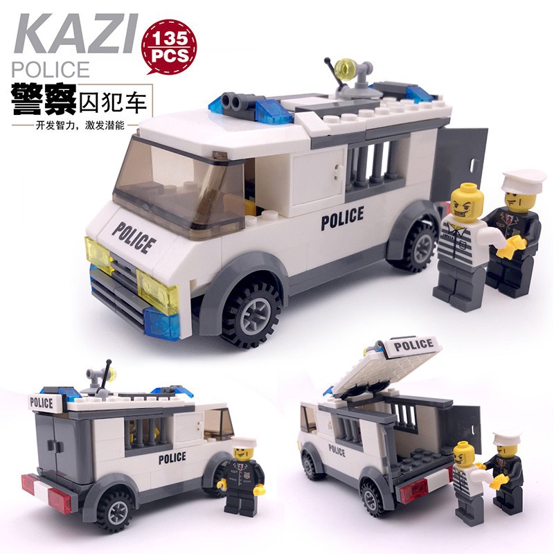KAZI 6 Phong cách Xe cứu hỏa Thành phố Ô tô Vận chuyển Kỹ thuật Xe tải Cứu hộ Khối xây dựng Lego Tương thích Đồ chơi trẻ em DIY