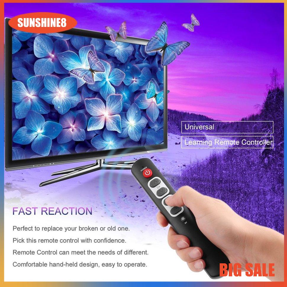 【SUN】Universal 6 Keys Learning Remote Control Big Buttons for TV STB DVD HIFI