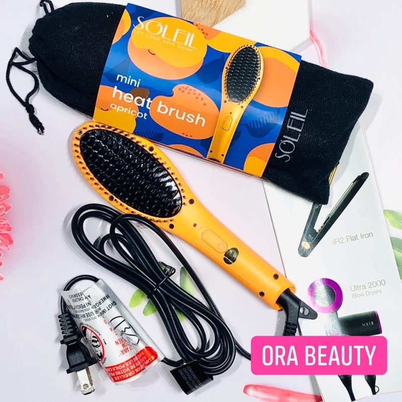 Máy chải tóc Soleil Hair Tools - Mini Heat Brush - Apricot