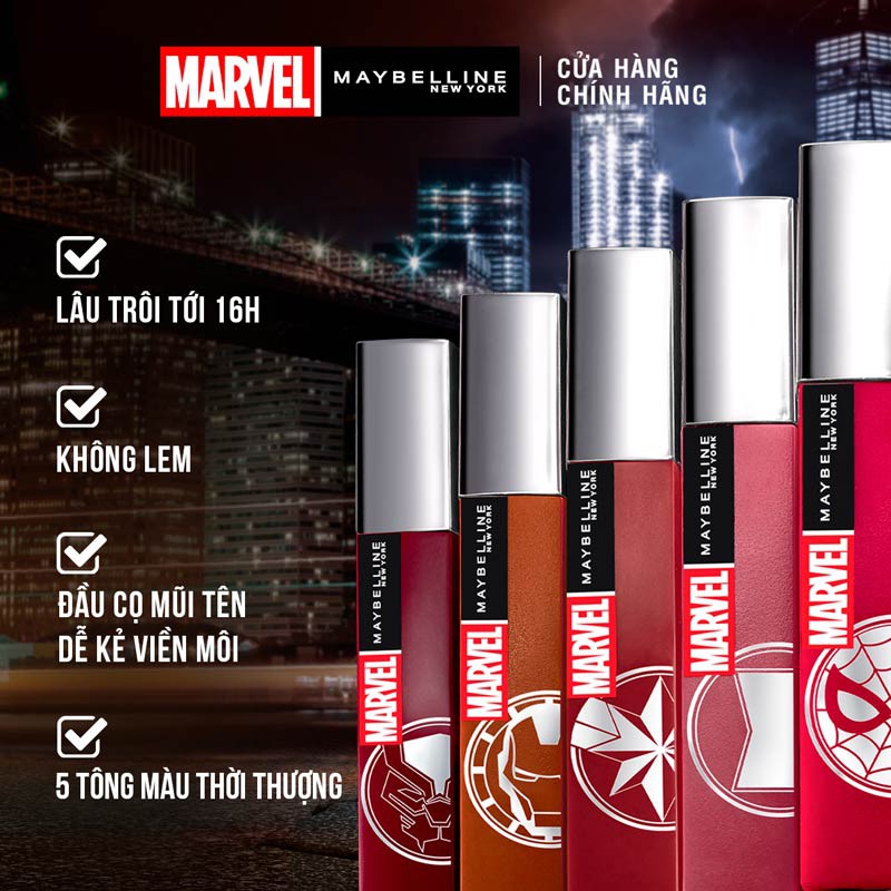 Son Kem Maybelline Super Stay Phiên Bản Marvel