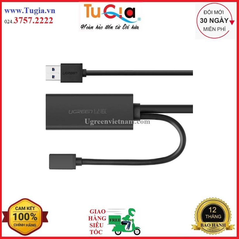 Cáp mở rộng tín hiệu USB 3.0 dài 10M cao cấp chính hãng Ugreen 20827 Hàng Chính Hãng