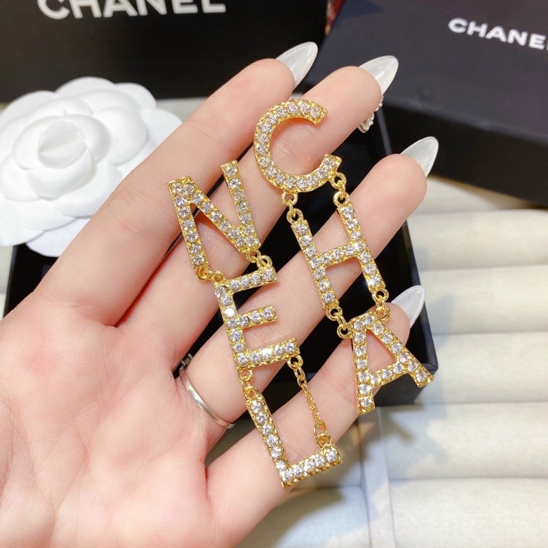 Khuyên Tai cha.nel phong cách, dài bản to