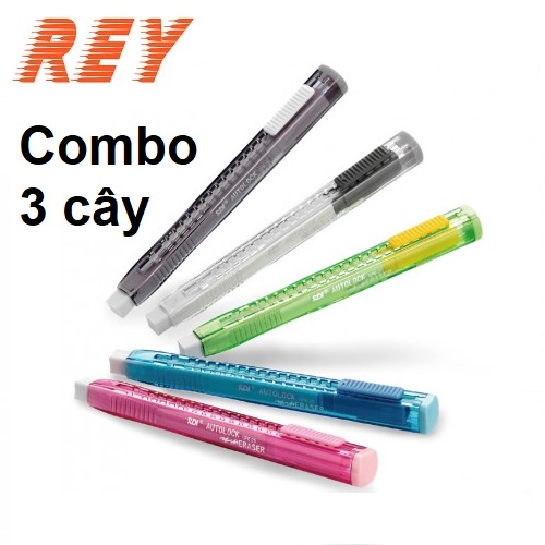 [Giá sỉ] Combo 2 bút gôm tẩy chì Autolock Eraser thay ruột tiện lợi, khóa tự động SDI GPE-25R - GPE-25