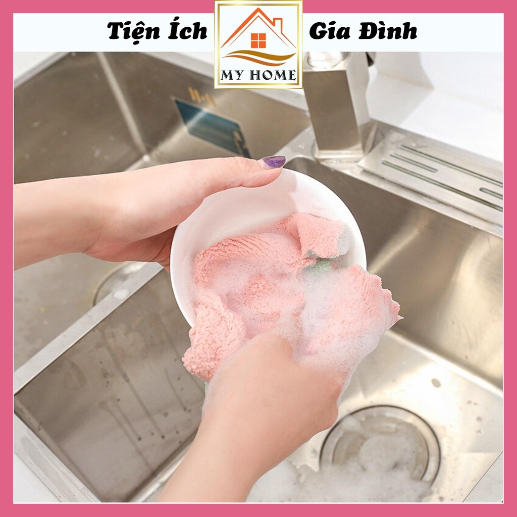 Khăn lau đa năng 2 mặt siêu thấm, lau chùi nhà bếp, chén dĩa, bàn ghế…kích thước 13x21cm