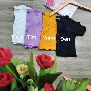 ÁO CROPTOP BA NÚT CUỐN BIÊN QUẢNG CHÂU