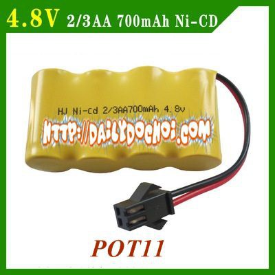 Xuongpinoto Pin sạc 3AA cho ô tô 4,8V dung lượng 700mah NEW