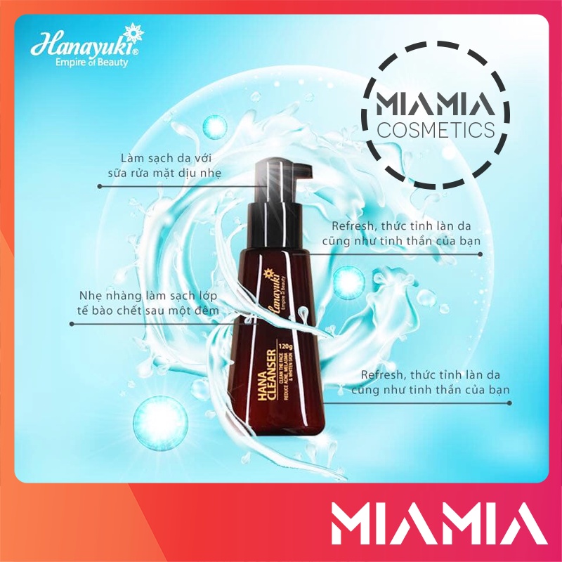 Sữa Rửa Mặt Hana Cleanser chính hãng Mỹ Phẩm Hanayuki - 8936205370332