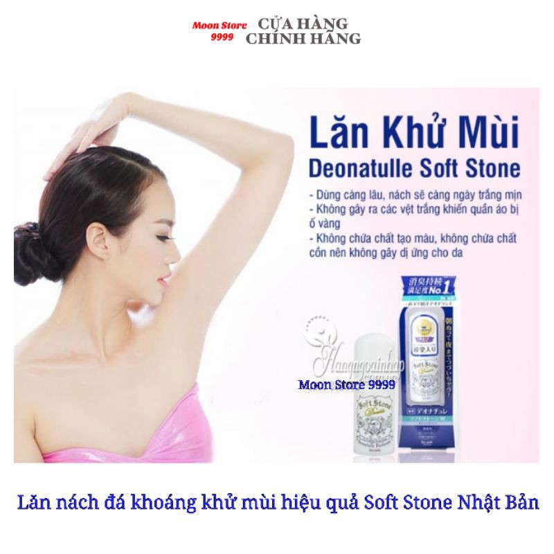 Lăn nách đá khoáng SOFT STONE Doube Nhật Bản, mẫu mới nhất, lăn nách khử mùi