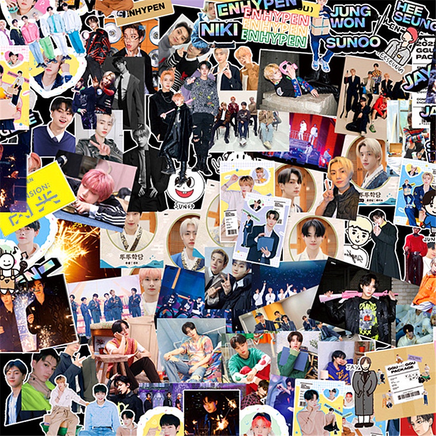 18pcs ❉ Enhypen loạt 01 nhãn ❉ Kpop superstar singer hình dán đề can thời trang tự làm không thấm nước