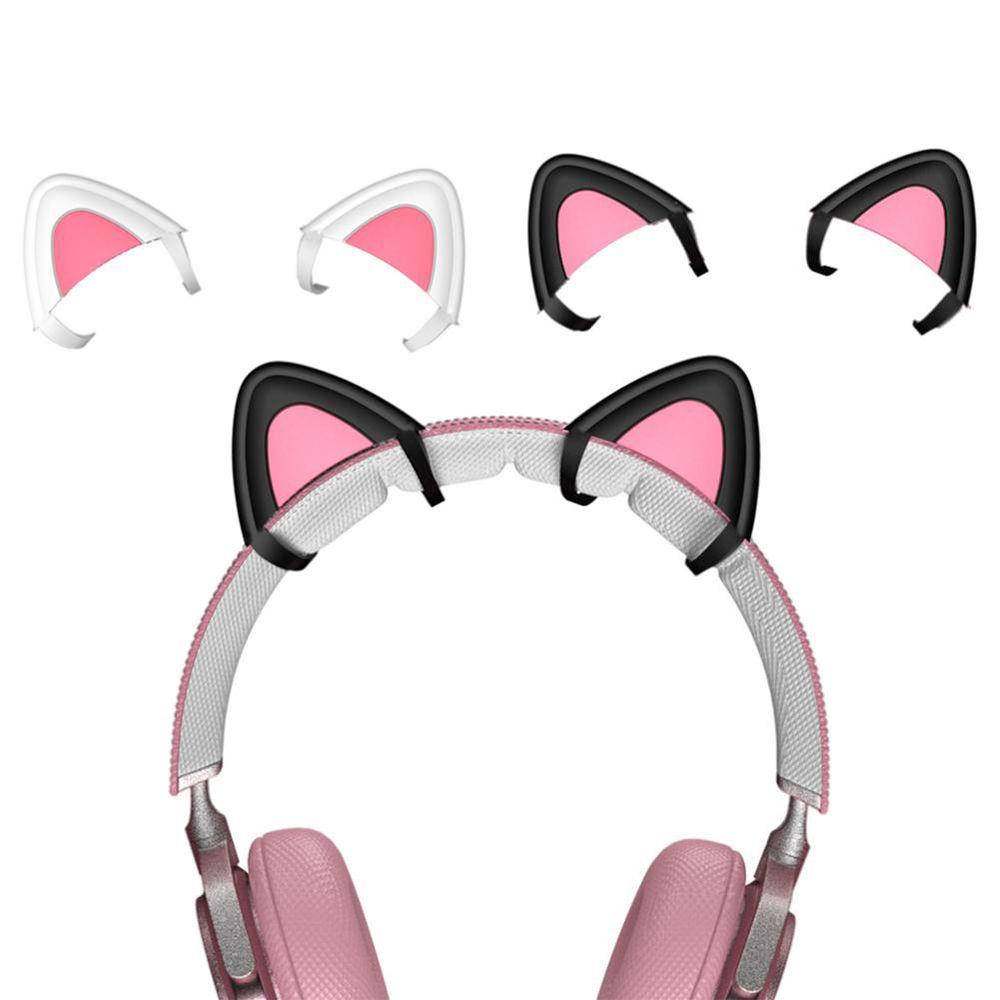 AUGUSTINA 1 Cặp Băng Đô Tai Nghe Bluetooth Hình Tai Mèo Dễ Thương