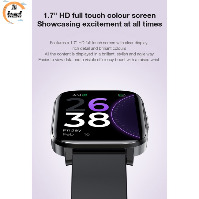 Đồng Hồ Thông Minh F60 Màn Hình Hd 1.70 Đo Nhịp Tim Huyết Áp Theo Dõi Sức Khỏe