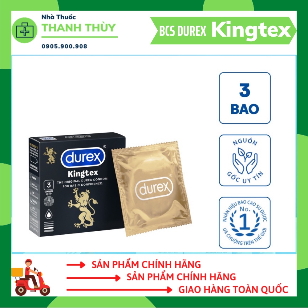 Bao cao su Durex Kingtex  Che Tên Sản Phẩm, Và Đóng Gói Cẩn Thận