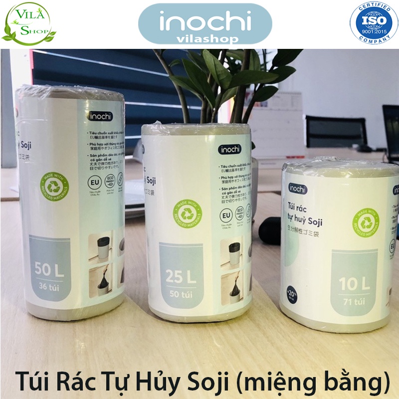 Cuộn Rác Tự Hủy, Túi Rác Inochi Dẻo Dai, Co Giãn Tốt Có Gân Dễ Xé Chính Hãng Inochi Đạt Tiêu Chuẩn Xuất Khẩu Châu Âu