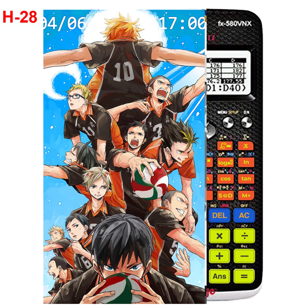 Decal Máy tính CASIO fx570, fx580...anime Haikyuu! (46 mẫu khác nhau)