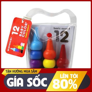 [XẢ HÀNG] BỘ 12 SÁP MÀU HÌNH CHÓP