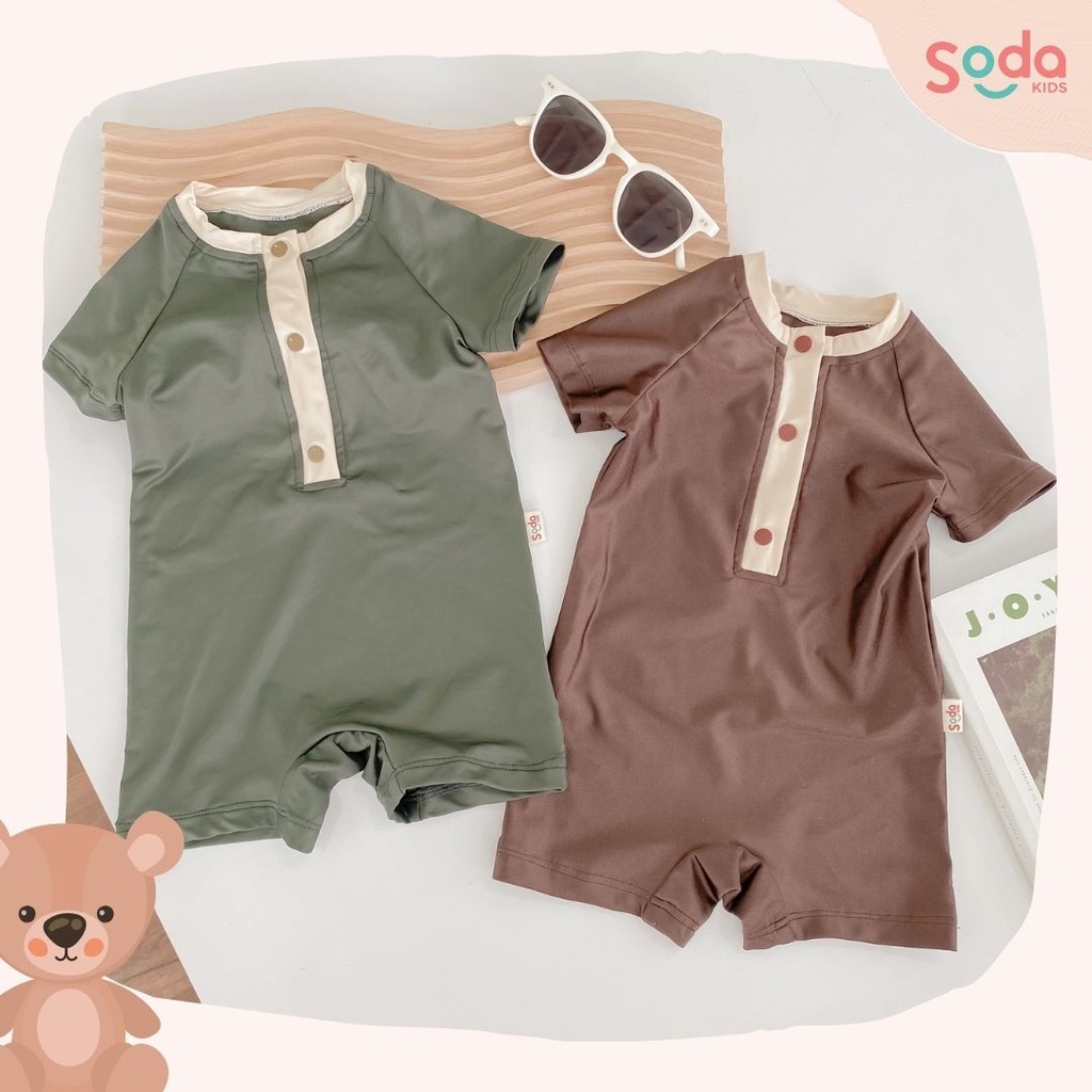 Bộ đồ bơi cho bé SODA KIDS phong cách Hàn Quốc mềm nhẹ co dãn 4 chiều thoải mái