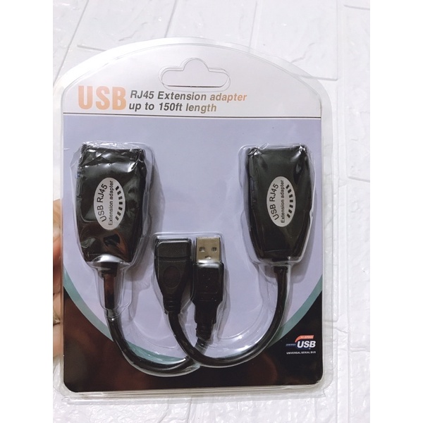 Bộ dây nối dài usb băng dây mạng lan RJ 45 kéo dài 45m chất lượng tốt