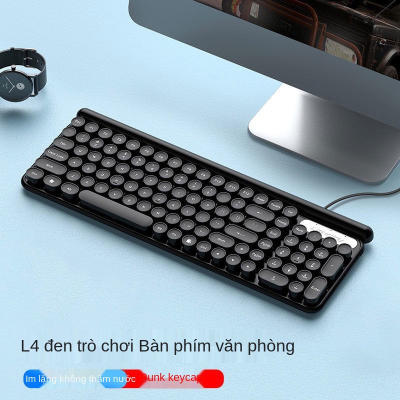 Bộ bàn phím và chuột Langtu máy tính xách tay chơi game bên ngoài cô gái dễ thương văn phòng đặc biệt gõ tĩnh