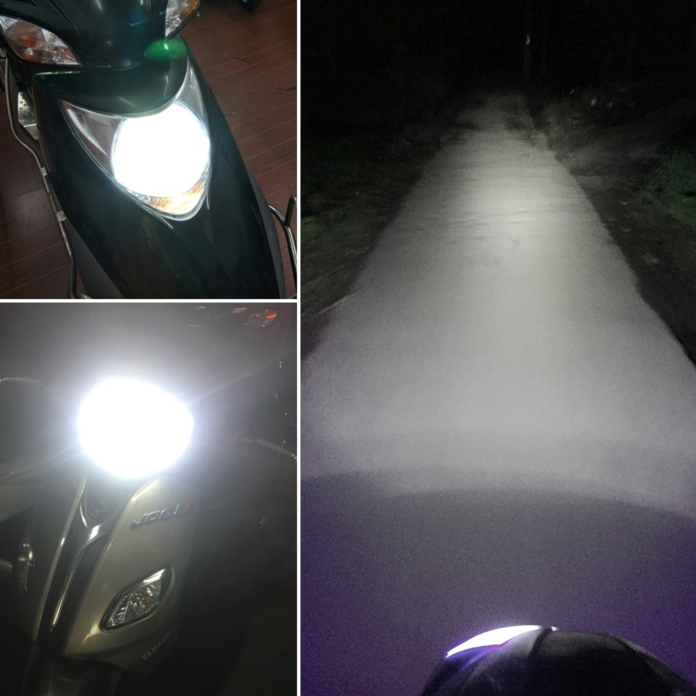Đèn Pha COB H4 18W 3000lm 6000k Dùng Làm Đèn Pha/Đèn Cốt Cho Xe Mô Tô Yamaha Honda