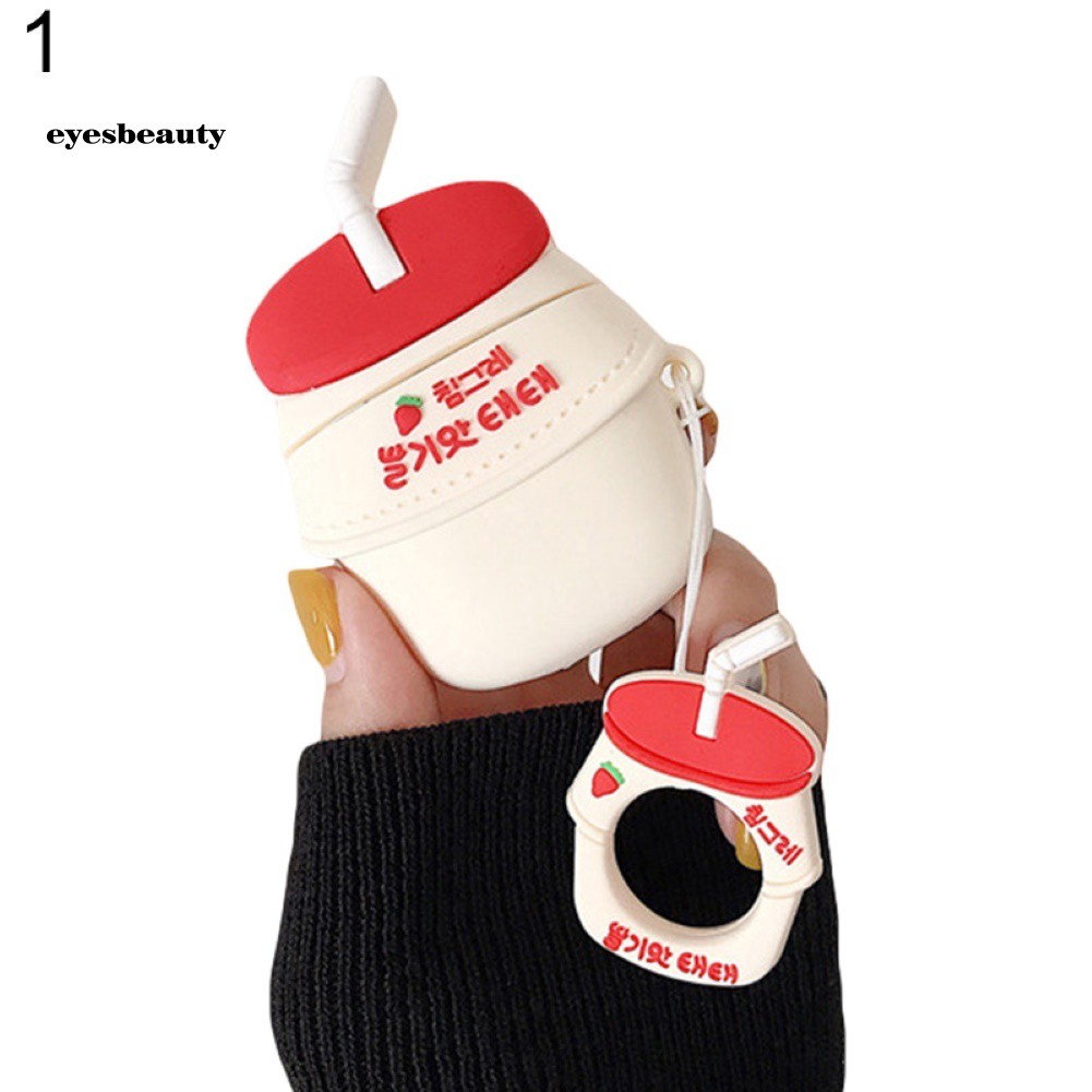 Vỏ bọc silicone hình hộp sữa dễ thương dành cho hộp sạc tai nghe Airpods 1/2 | BigBuy360 - bigbuy360.vn