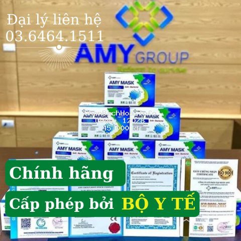 [UY TÍN⚡️]KHẨU TRANG Y TẾ 4 LỚP AMYMASK ĐỦ GIẤY TỜ AN TOÀN TUYỆT ĐỐI