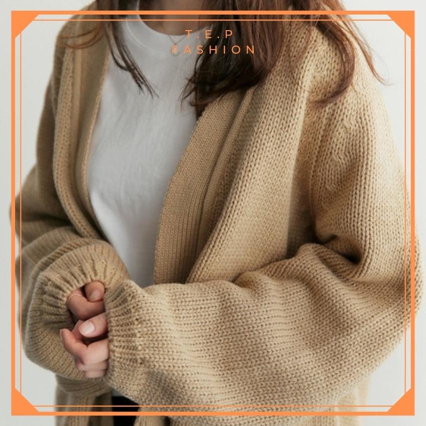 Áo Khoác Len Cadigan Trơn Chất Dày Dặn Thu Đông Tep Fashion - CDG004