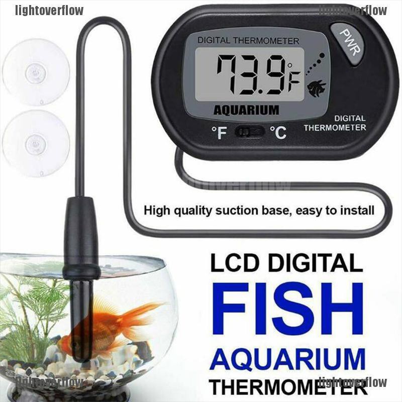Máy đo nhiệt độ nước và loài bò sát hiển thị màn hình lcd kỹ thuật số cho bể cá