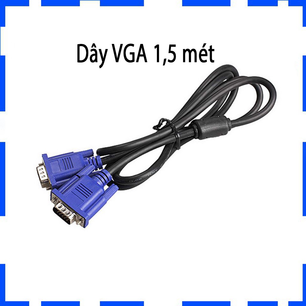 [ Giá gốc ] Dây VGA  Cáp VGA chống nhiễu 5 mét  Chống nhiễu  2 đầu màu xanh  BH 12 T