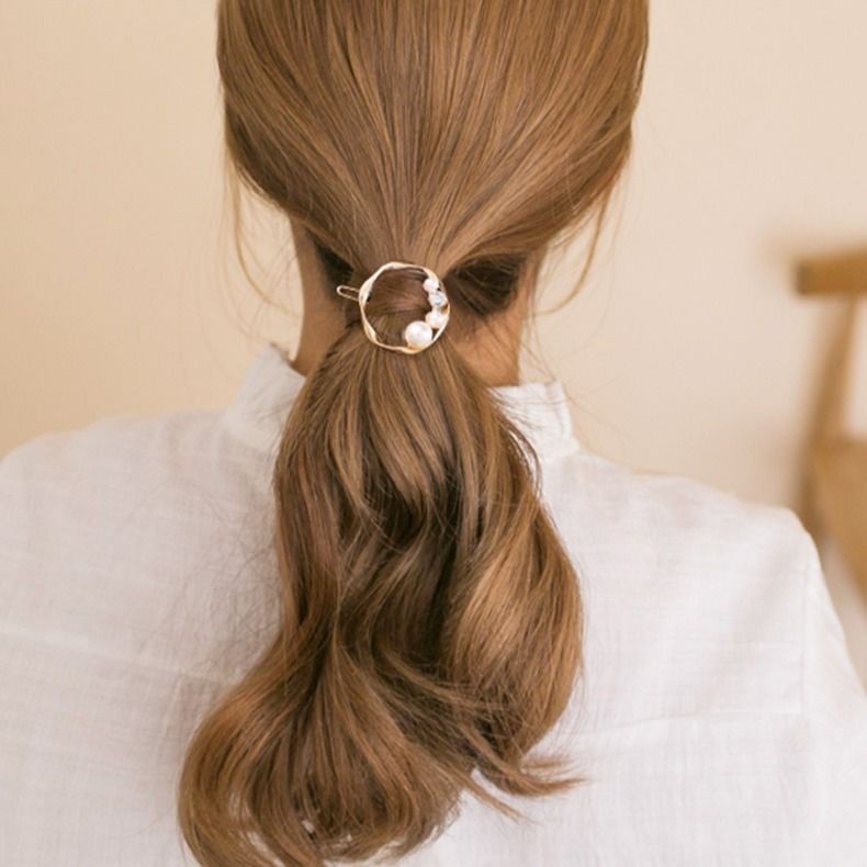 Kẹp tóc đính ngọc trai phong cách retro Hàn Quốc dành cho nữ
