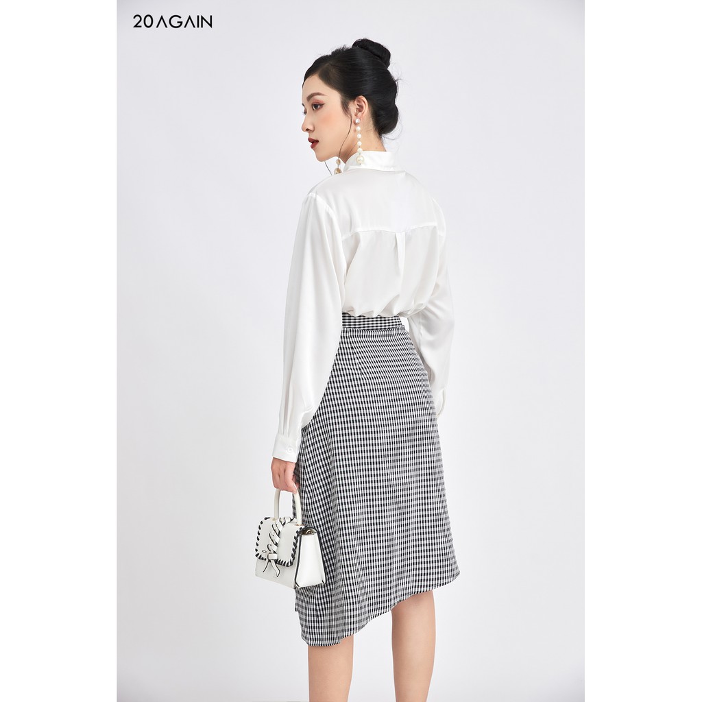 Chân váy A xếp ly vạt lệch 20Again JAA1331 | BigBuy360 - bigbuy360.vn