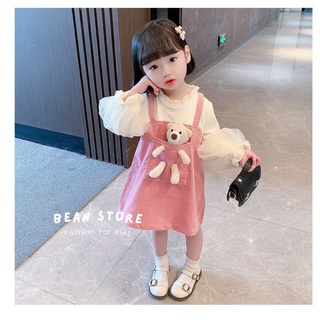 Váy thu đông bé gái, váy len tăm phong cách tiểu thư cho bé gái.