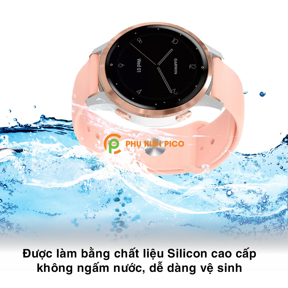 Dây đồng hồ Garmin Vivoactive 3S/4S/Active S silicon cao cấp siêu mềm phong cách thể thao nhiều màu 18mm – Dây silicon