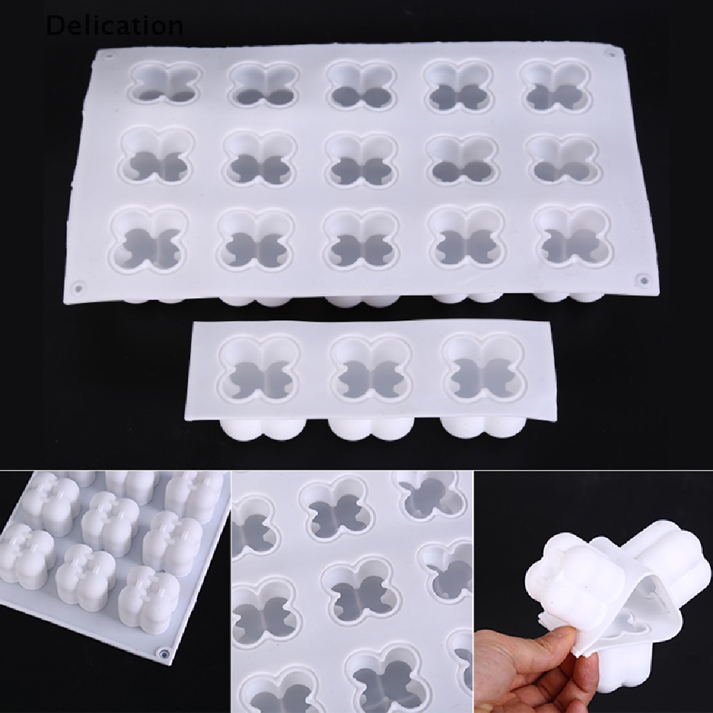Khuôn Silicone Làm Sáp Đậu Nành Hình Khối Lập Phương Mini DIY