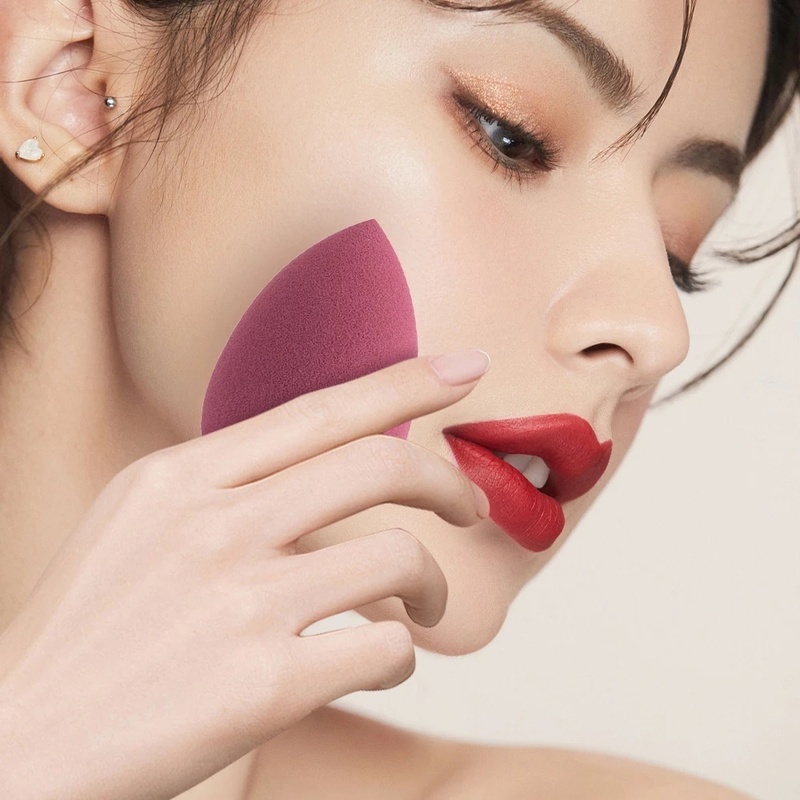 Bộ 4 Mút Đánh Phấn Nền Trang Điểm Làm Đẹp Hình Trứng Màu Kẹo Thời Trang Có Thể Sử Dụng Ướt Và Khô