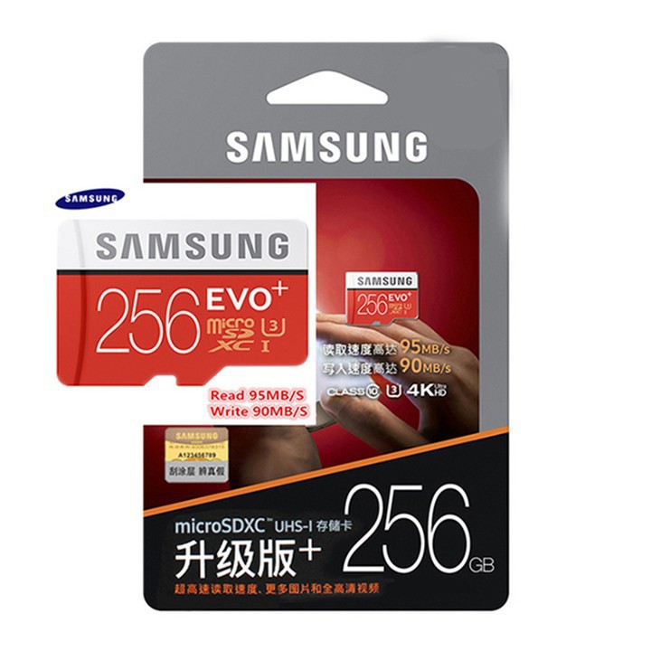 Thẻ nhớ micro SD samsung Evo plus 512GB 256GB 95MBs video 4K