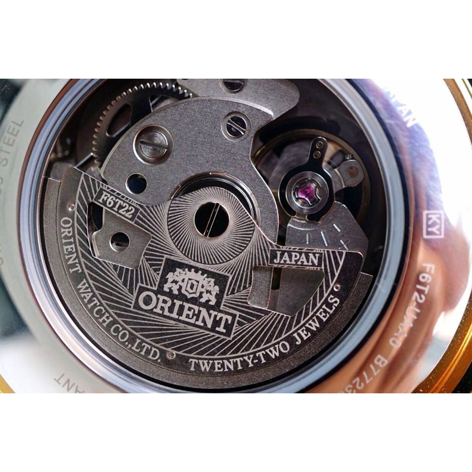 Đồng hồ Nam Orient RA-AG0005L10B Bambino gen 4, mặt xanh hở tim, dây da, kính cứng - Máy cơ tự động