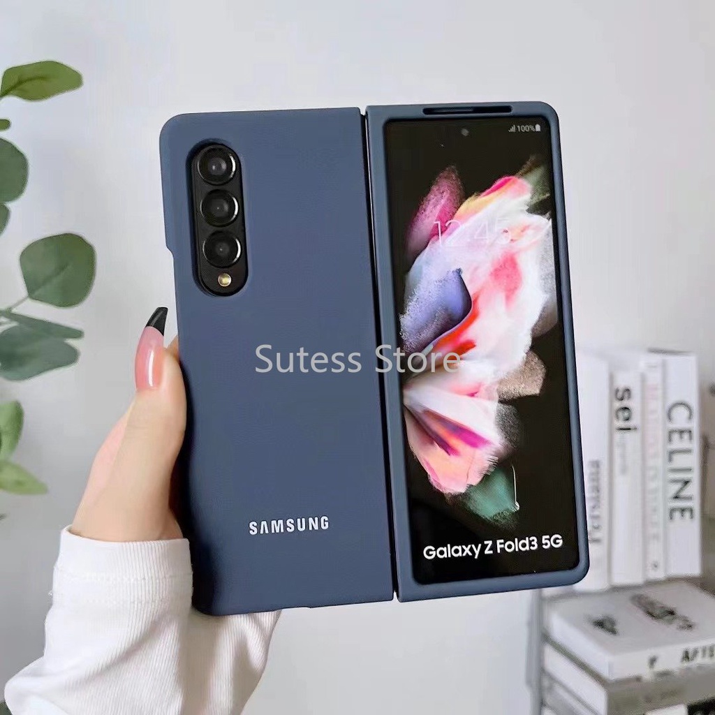 Ốp Điện Thoại Silicon Dẻo Phối Vải Flannel Bảo Vệ Cho Samsung Galaxy Z Fold 4 3 2 4G 5G