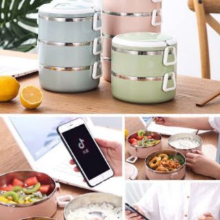 Hộp đựng cơm giữ nhiệt 4 tầng