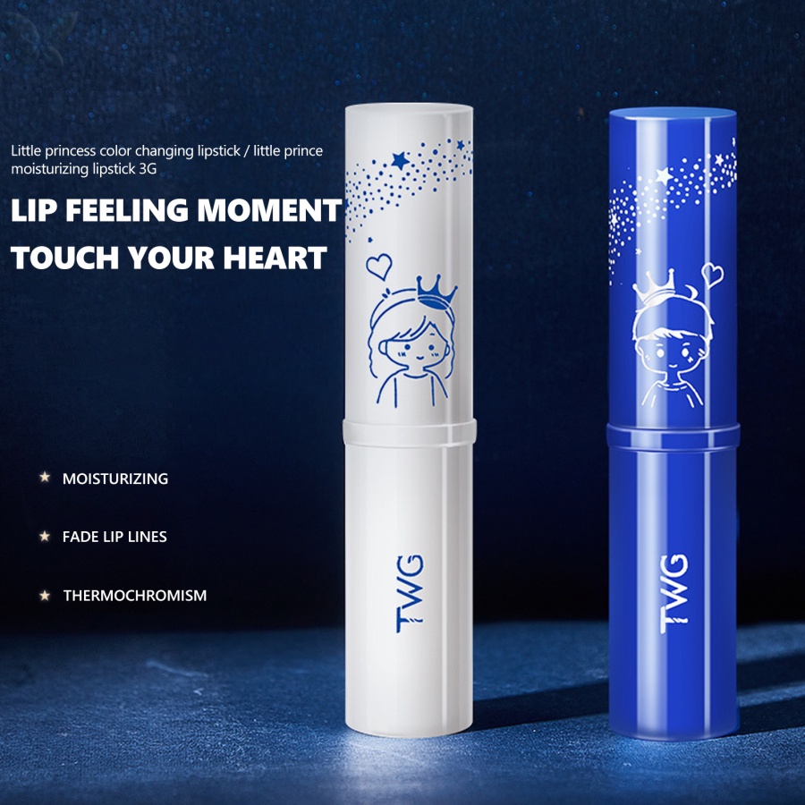 Set 2 Son Dưỡng Môi Thay Đổi Màu Sắc Theo Nhiệt Độ Chống Nước Chống Mồ Hôi Dưỡng Ẩm Tiện Dụng