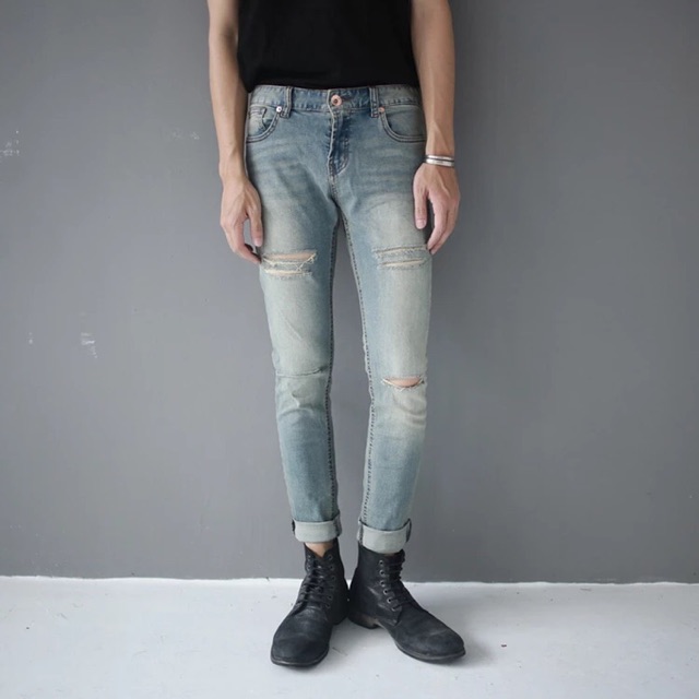 Quần jean bó rách giống GDRAGON