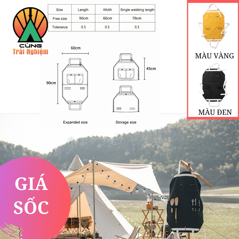 [CHÍNH HÃNG] Túi Đựng Đồ Dã Ngoại Cắm Trại Đa Năng, Tạp Dề Nấu Ăn Naturehike NH20FS008
