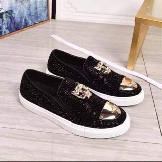 Giầy Versacee nhũ ( xịn ) đính đá đầu hổ