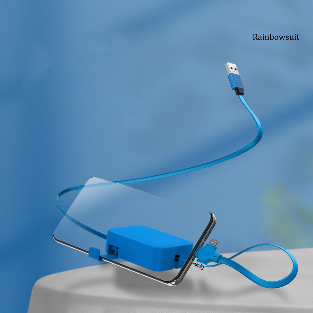 Dây Cáp Sạc Nhanh Micro USB Type C/8pin 3 Trong 1 Cho Điện Thoại Thông Minh