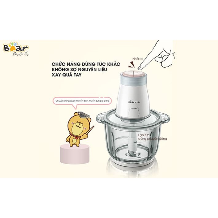 Máy Xay Thịt Đa Năng Bear QSJ-B02Q1 2L